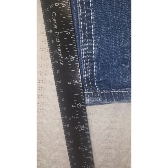 Amethyst Cropped Distressed Jeans Women's Blue EUC sz 13 - Picture 6 of 7